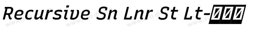Recursive Sn Lnr St Lt字体转换
